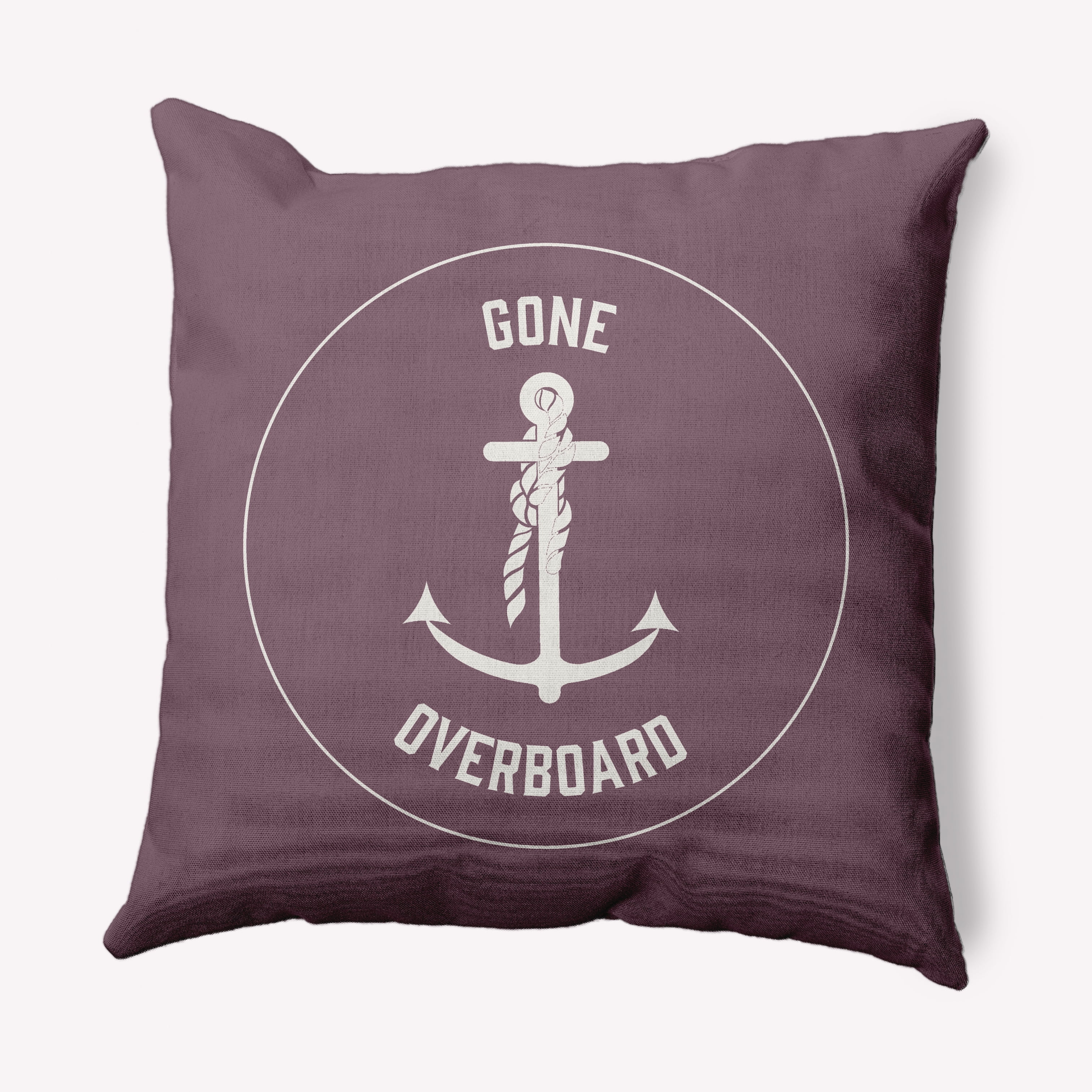 Simply Daisy 16" x 16" Gone Forever Overboard Nautical Decorative Indoor Pillow