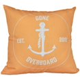 thumbnail image 1 of Simply Daisy 16" x 16" Gone Overboard Word Print Outdoor Pillow, 1 of 1