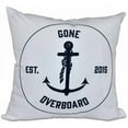 thumbnail image 1 of Simply Daisy 16" x 16" Gone Overboard Word Print Pillow, 1 of 2