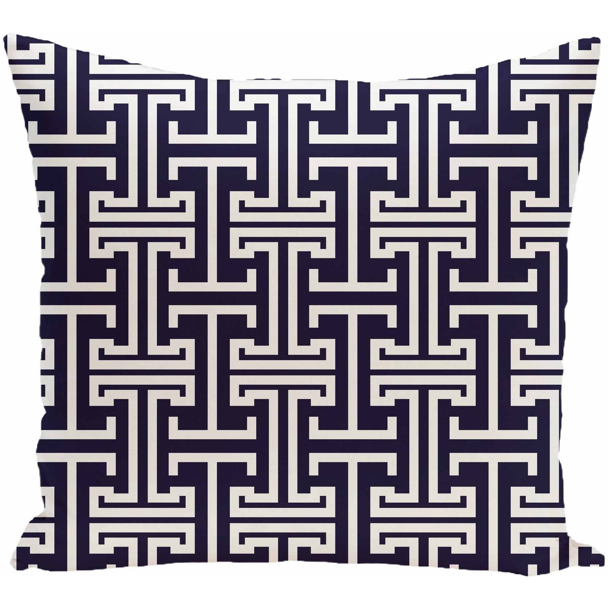 Simply Daisy 16" x 16" Greek Isles Geometric Print Pillow