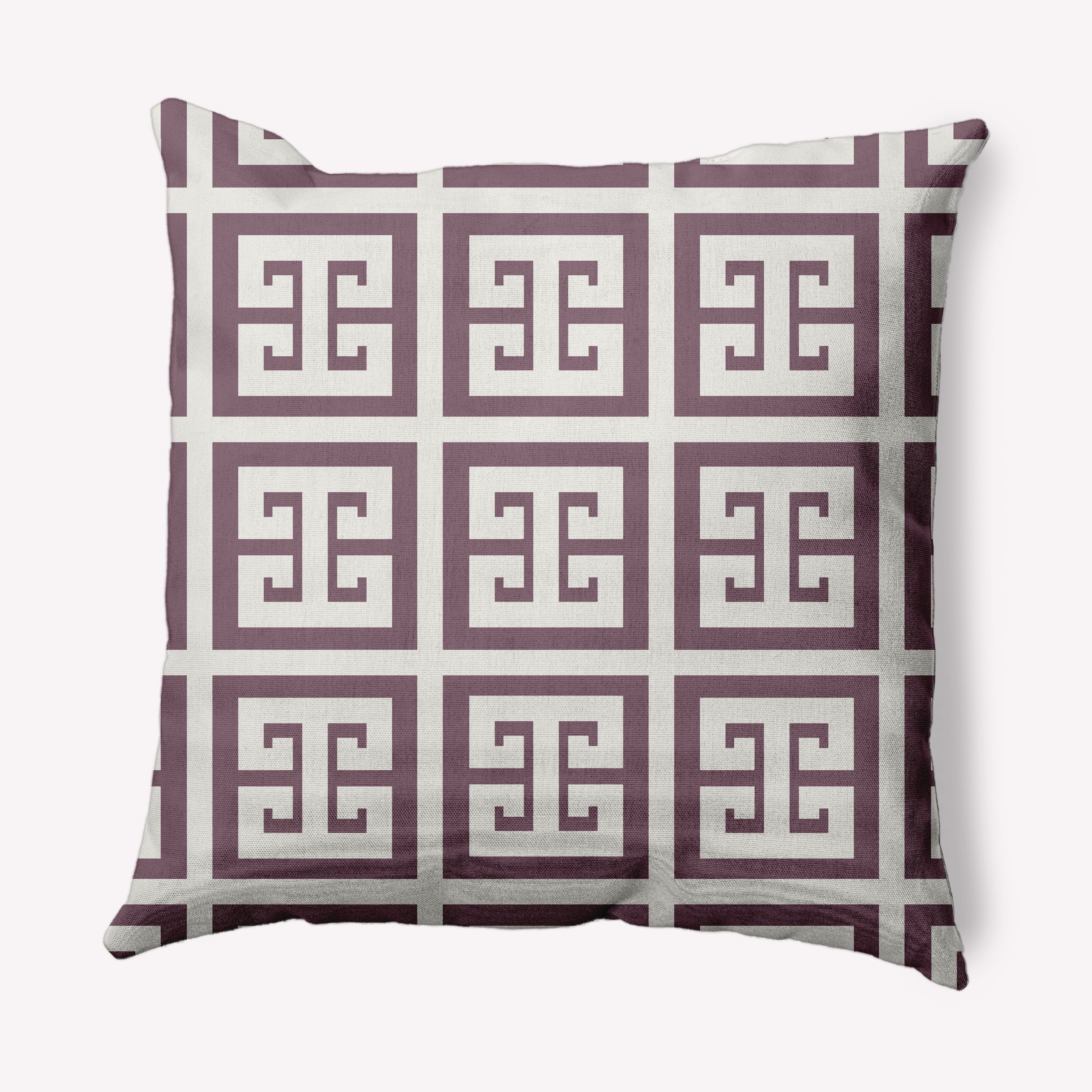 Simply Daisy 16" x 16" Greek Key Patterned Nautical Decorative Indoor Pillow