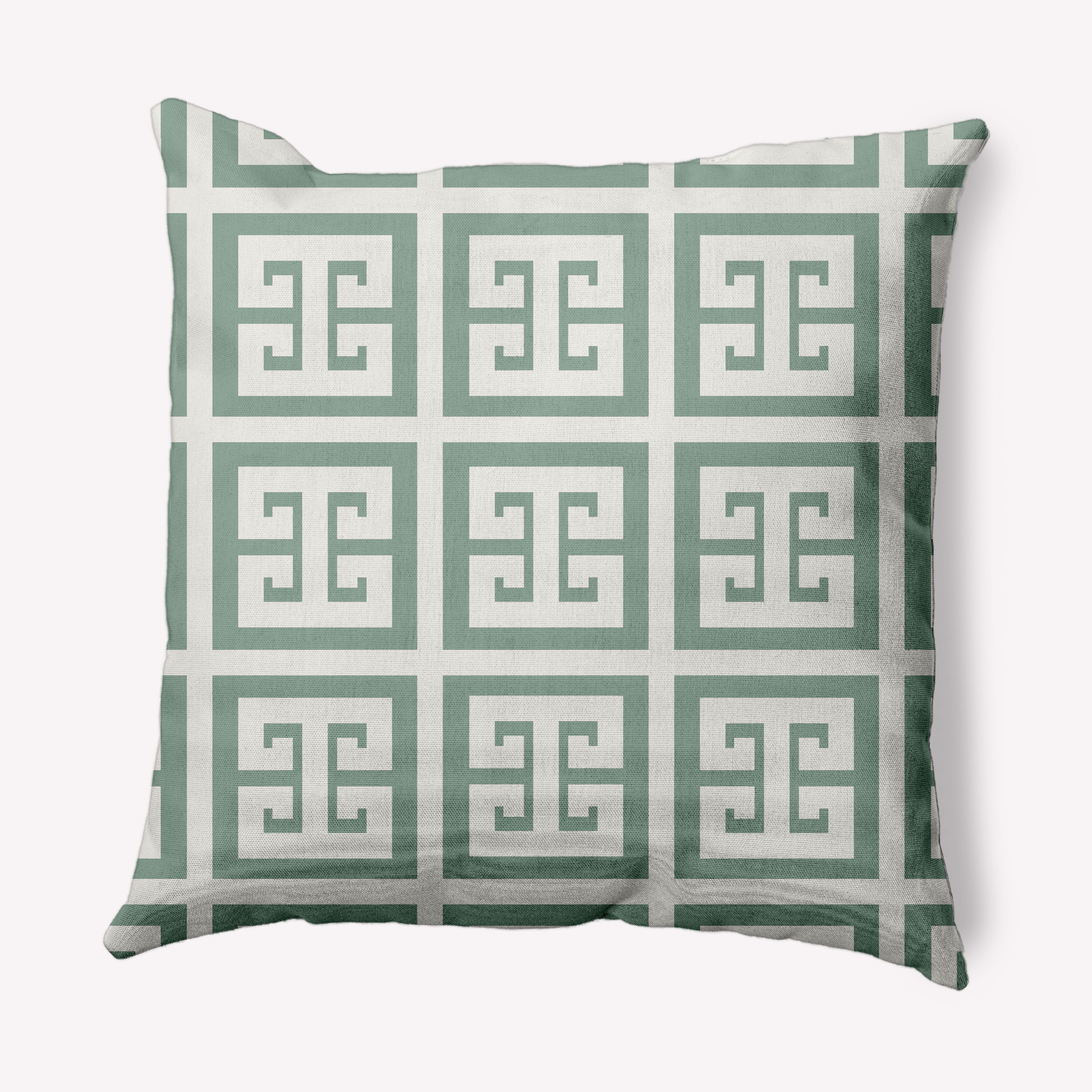 Simply Daisy 16" x 16" Greek Key Patterned Nautical Indoor/Outdoor Throw Pillow
