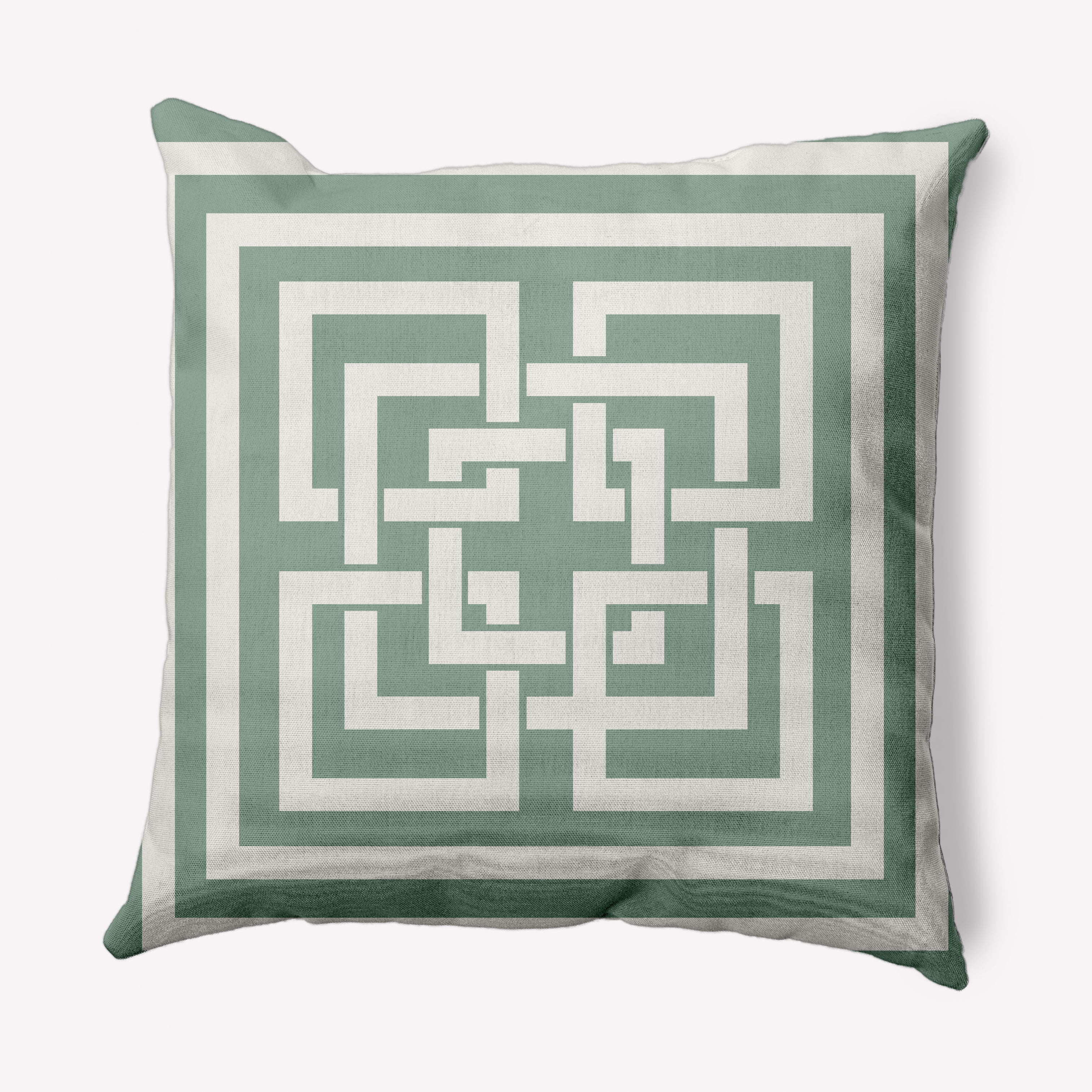 Simply Daisy 16" x 16" Greek New Key Nautical Decorative Indoor Pillow