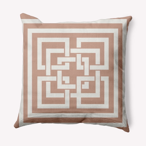 Simply Daisy 16" x 16" Greek New Key Nautical Indoor/Outdoor Throw Pillow