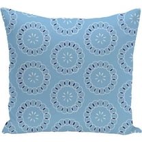 Simply Daisy 16" x 16" Happiness Is... Floral Print Outdoor Pillow, Blue