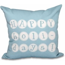 Simply Daisy 16" x 16" Happy Holidays Word Print Pillow