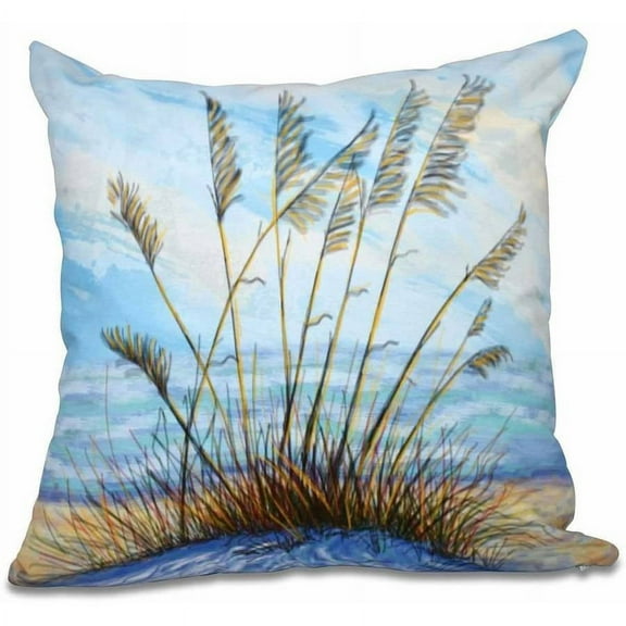 Simply Daisy 16" x 16" Happy Place Floral Print Pillow, Turquoise