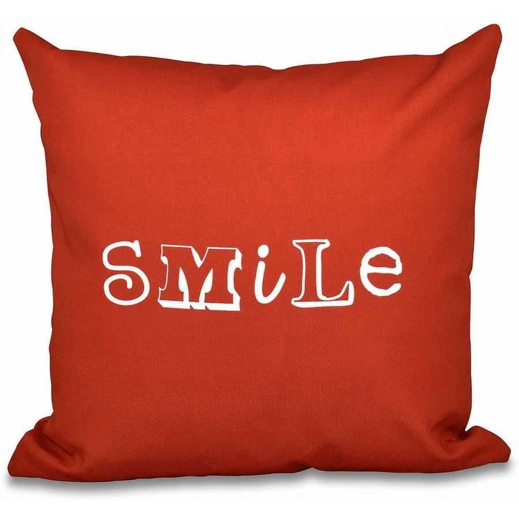 Simply Daisy 16" x 16" Happy Smile Word Print Pillow - Walmart.com