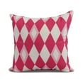 thumbnail image 1 of Simply Daisy, 16" x 16" Harlequin , Geometric Print Outdoor Pillow, Pink/Fushcia, 1 of 2