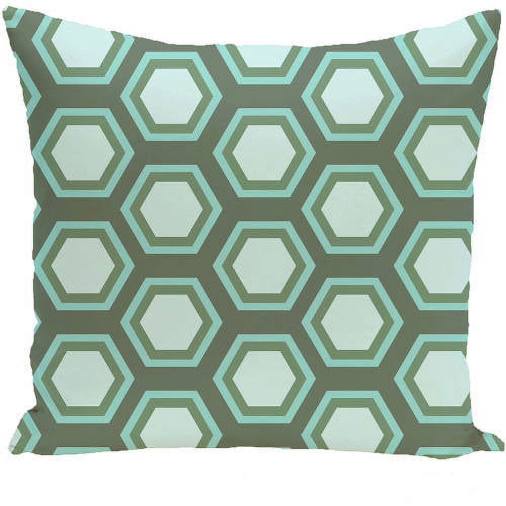 Simply Daisy 16" x 16" Hex Appeal Geometric Print Outdoor Pillow
