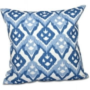 E BY DESIGN Simply Daisy 16" x 16" Hipster Geometric Outdoor Pillow, Blue