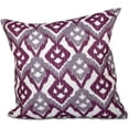 thumbnail image 1 of E by Design 16” x 16” Purple Polyester Hipster Geometric Outdoor Decorative Pillow, Hypoallergenic, 1 of 1