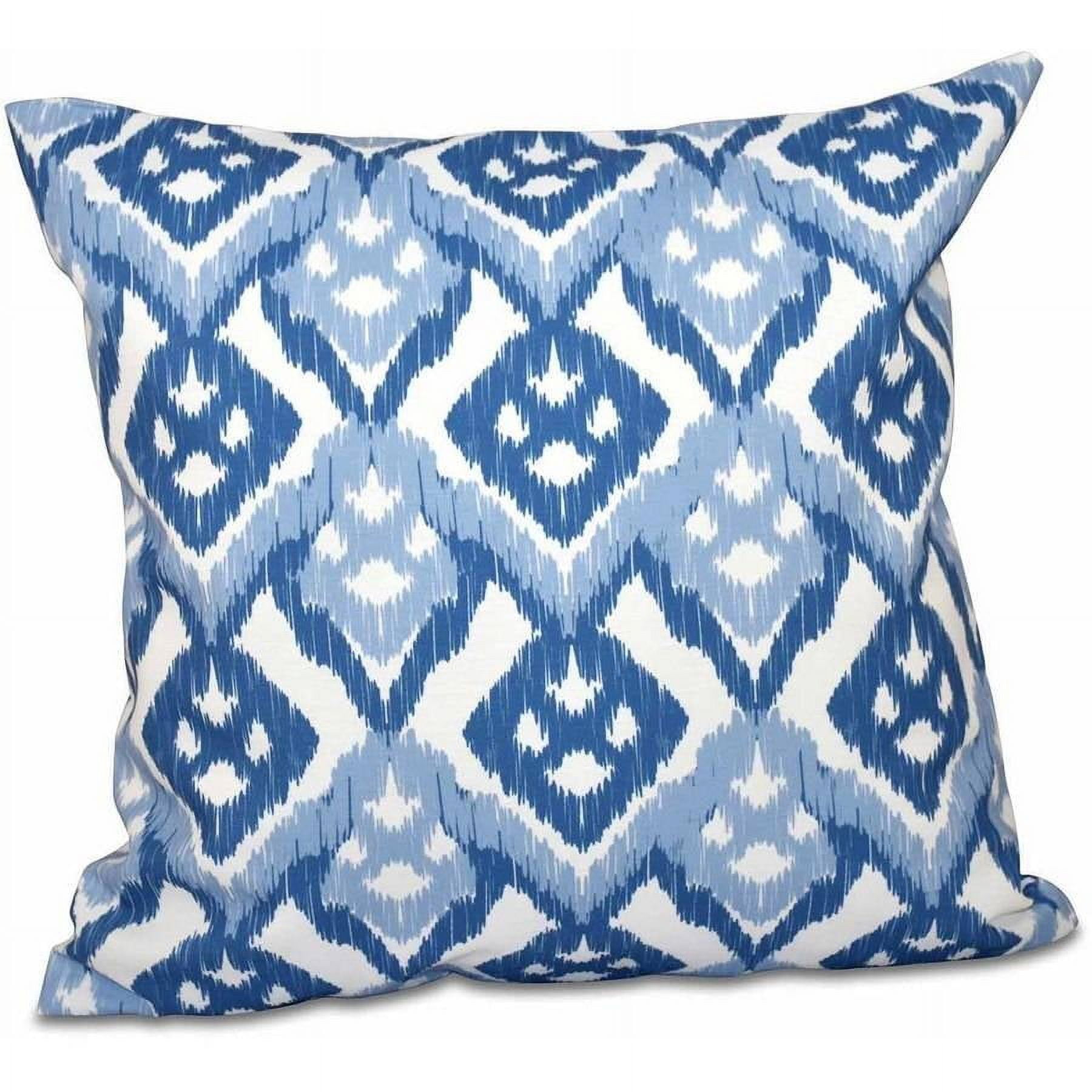 Simply Daisy 16" x 16" Hipster Geometric Print Pillow, Blue