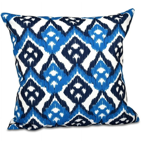 Simply Daisy 16" x 16" Hipster Polyester Indoor/Outdoor Pillow, Teal-Navy (1 count)
