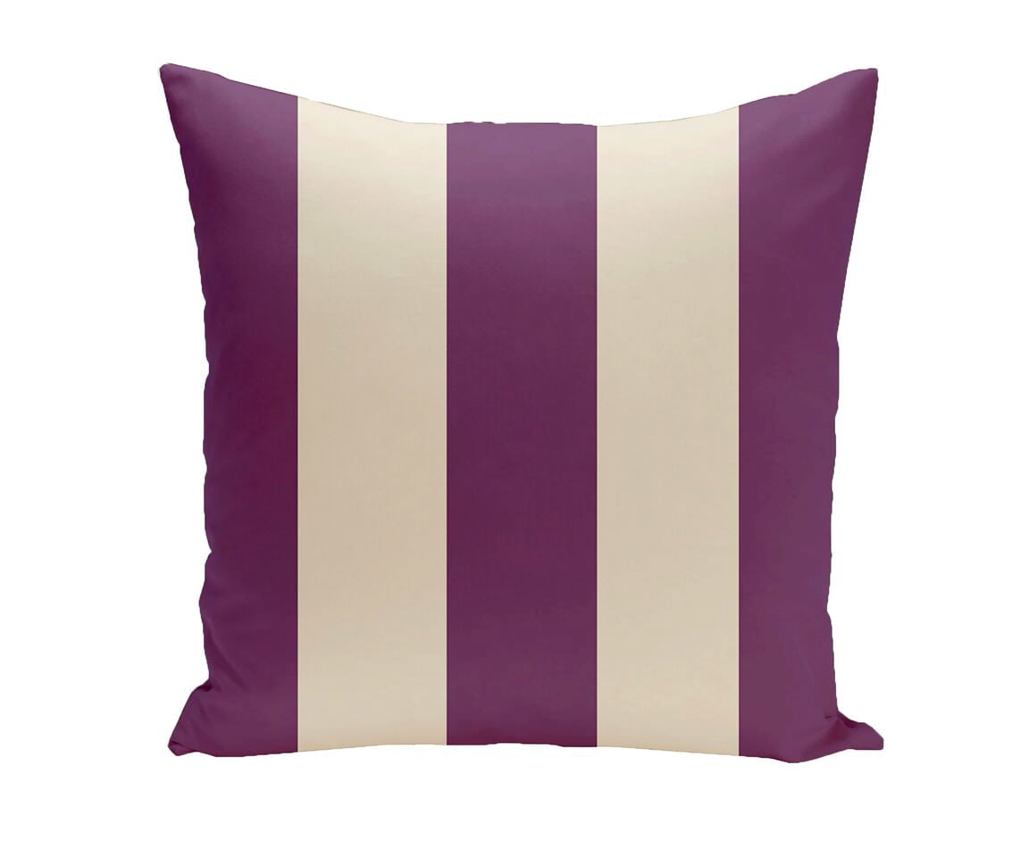 Simply Daisy 16" x 16" Holiday Brights Collection Striped Pillow, Purple