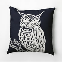 Simply Daisy 16" x 16" Hootie Animal Pillow, Navy (1 count)