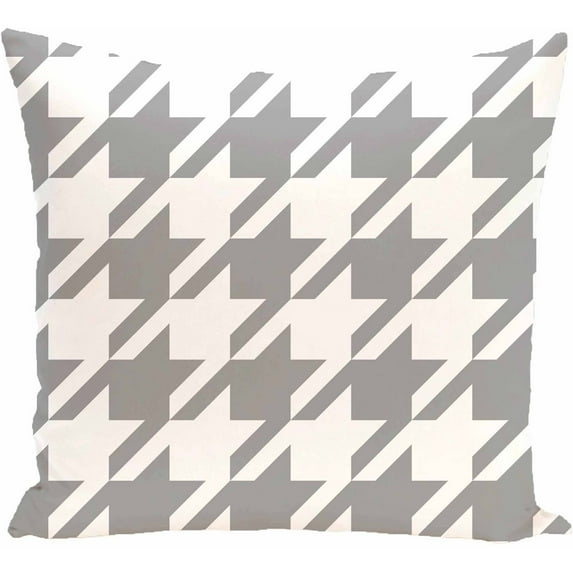 Simply Daisy 16" x 16" Houndstooth Geometric Print Pillow