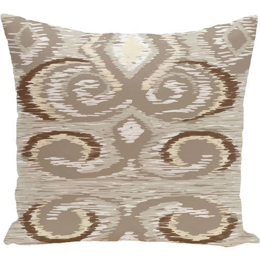 Simply Daisy 16" x 16" IKAT's Meow Geometric Print Outdoor Pillow