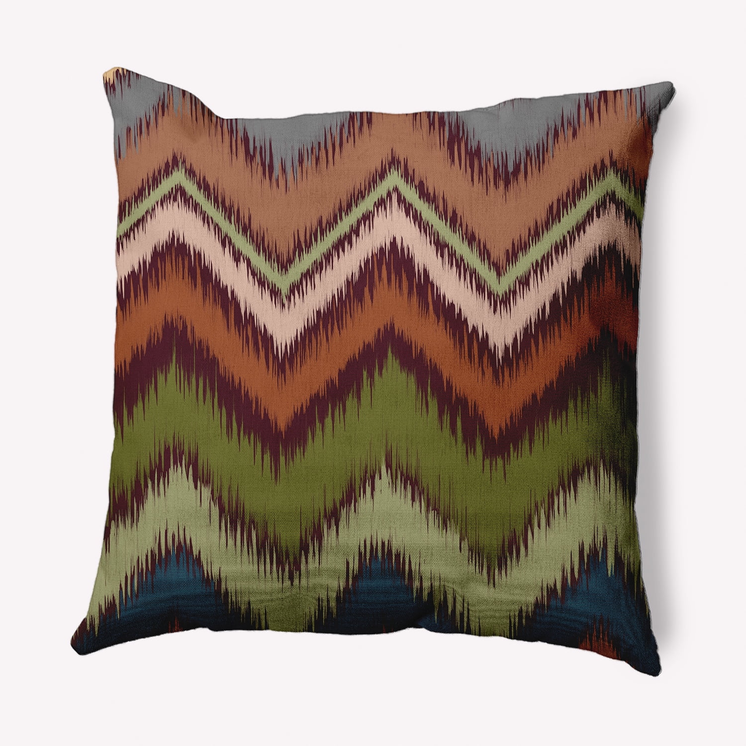 Simply Daisy 16" x 16" Ikat Chevron Decorative Throw Pillow, Pomegranate