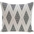 thumbnail image 1 of Simply Daisy 16" x 16" Ikat Diamond Dot Geometric Print Pillow, Grey, 1 of 2