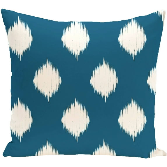 Simply Daisy 16" x 16" Ikat Dot Geometric Print Outdoor Pillow