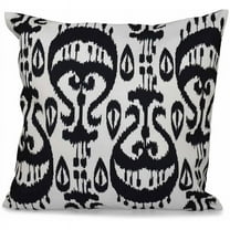 Simply Daisy 16" x 16" Ikat Geometric Print Pillow, White