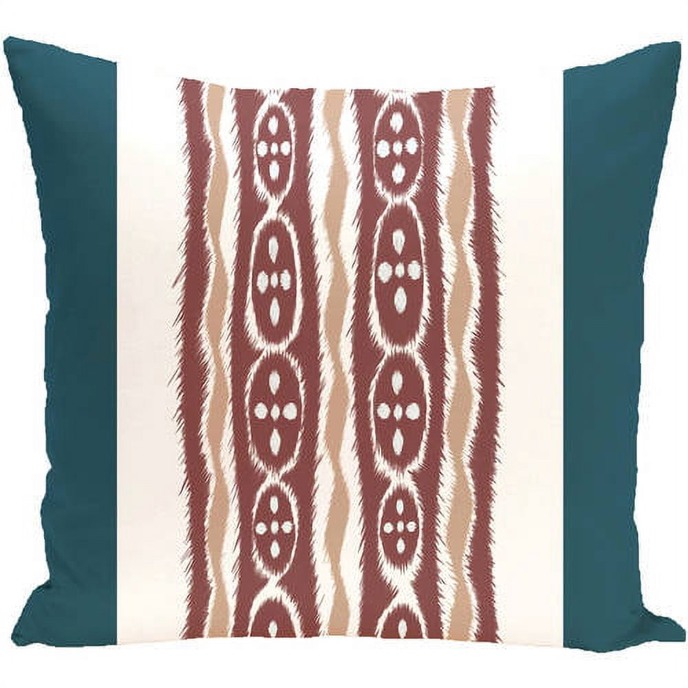 Simply Daisy 16" x 16" Ikat Ribbon Stripes Print Outdoor Pillow
