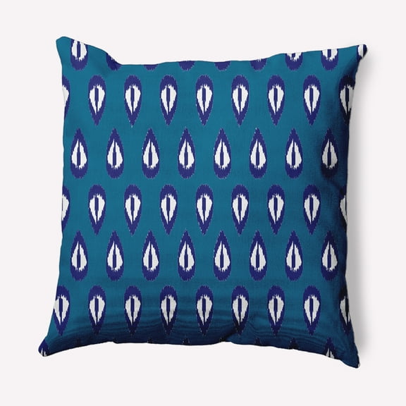 Simply Daisy 16" x 16" Ikat Tears Decorative Throw Pillow, Autumn Blue