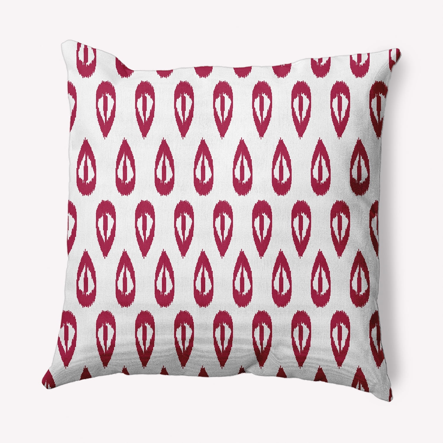 Simply Daisy 16" x 16" Ikat Tears Decorative Throw Pillow, Cranberry