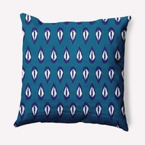 Simply Daisy 16" x 16" Ikat Tears Indoor/Outdoor Polyester Throw Pillow, Autumn Blue