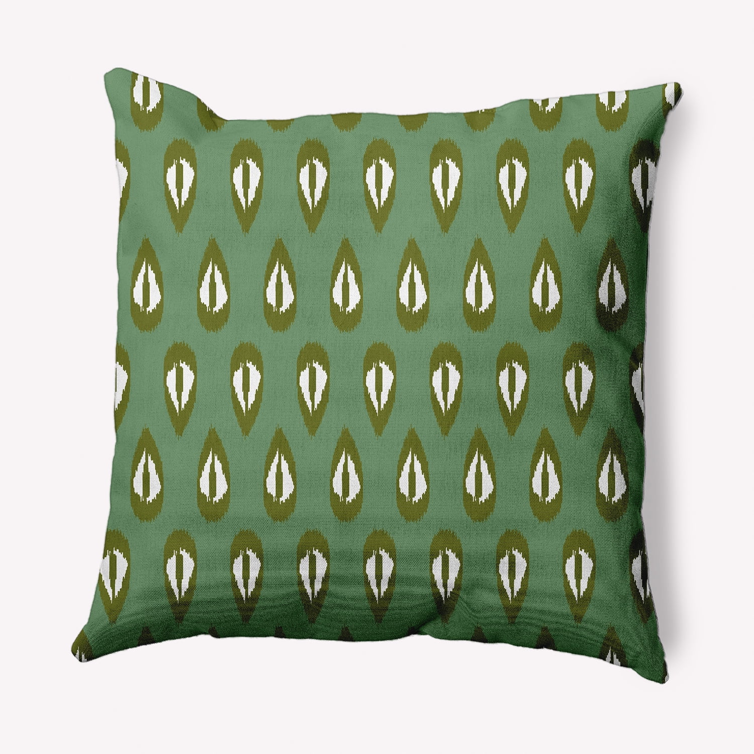 Simply Daisy 16" x 16" Ikat Tears Indoor/Outdoor Polyester Throw Pillow, Sage