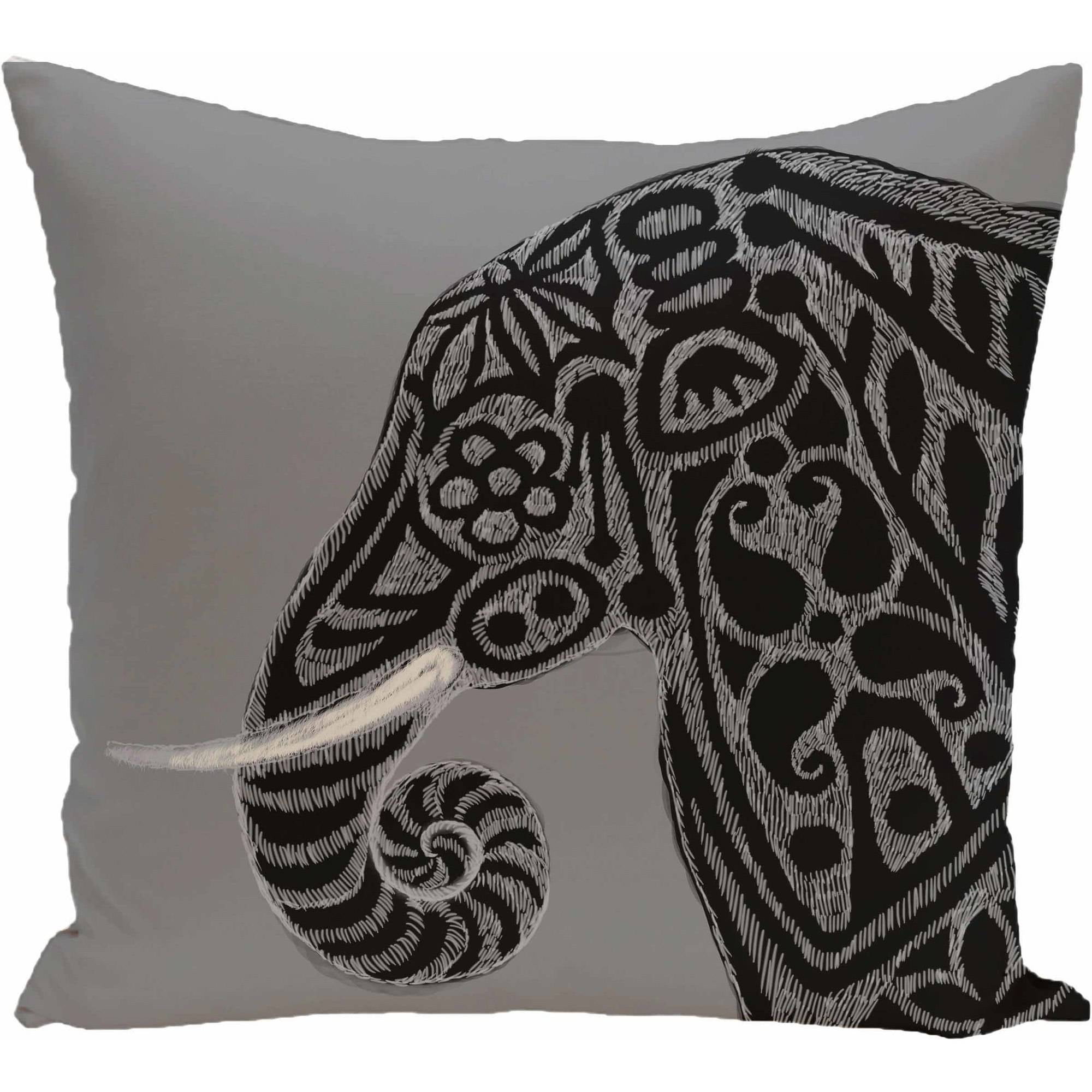 Simply Daisy 16" x 16" Inky Animal Print Pillow
