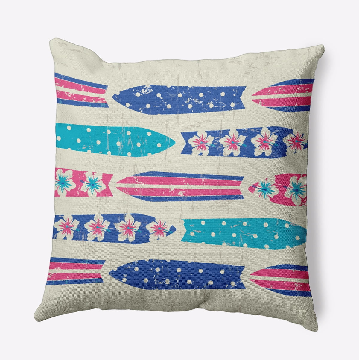 Simply Daisy 16" x 16" Jan Geometric Outdoor Pillow, Blue (1 count)