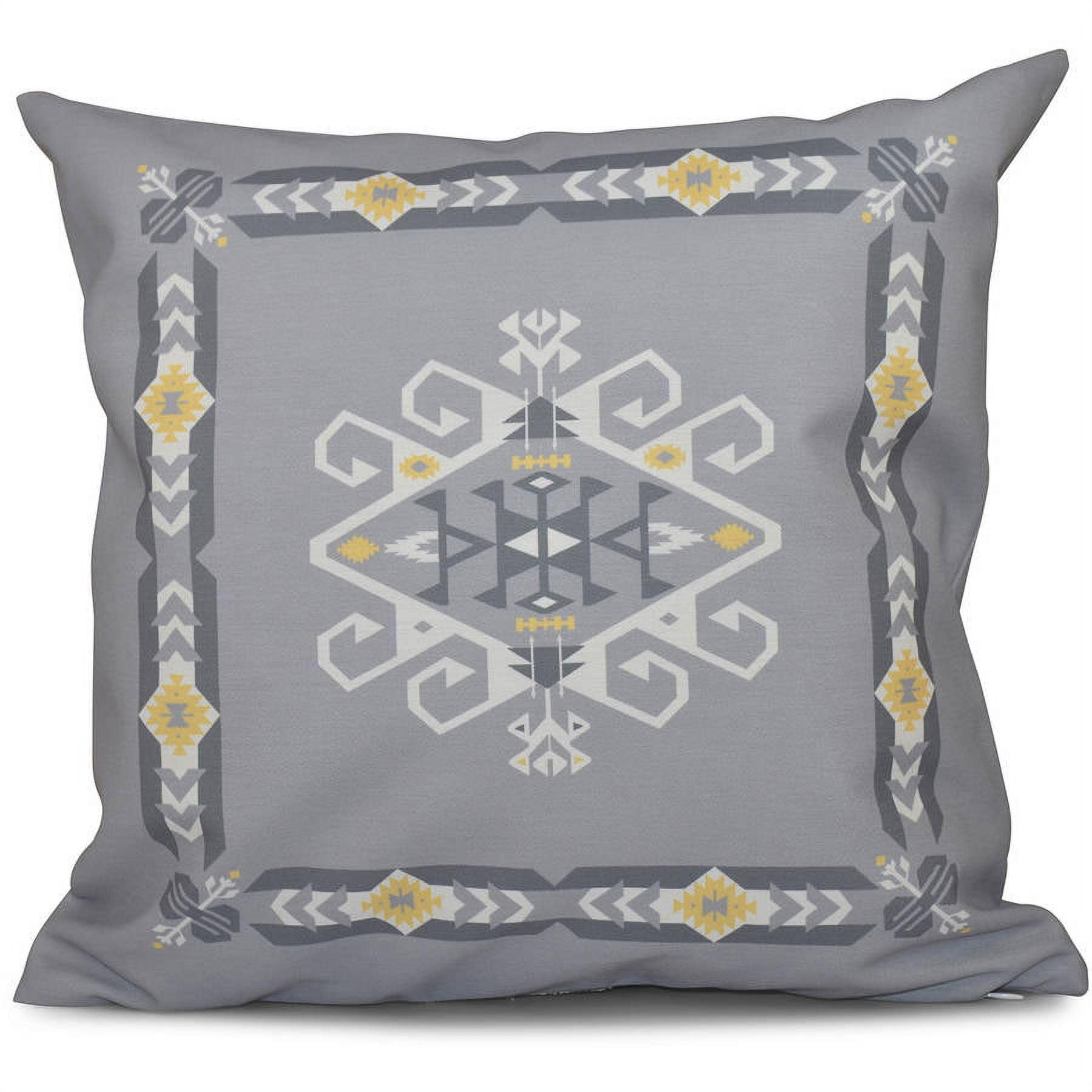Simply Daisy 16" x 16" Jodhpur Border 3 Geometric Outdoor Pillow
