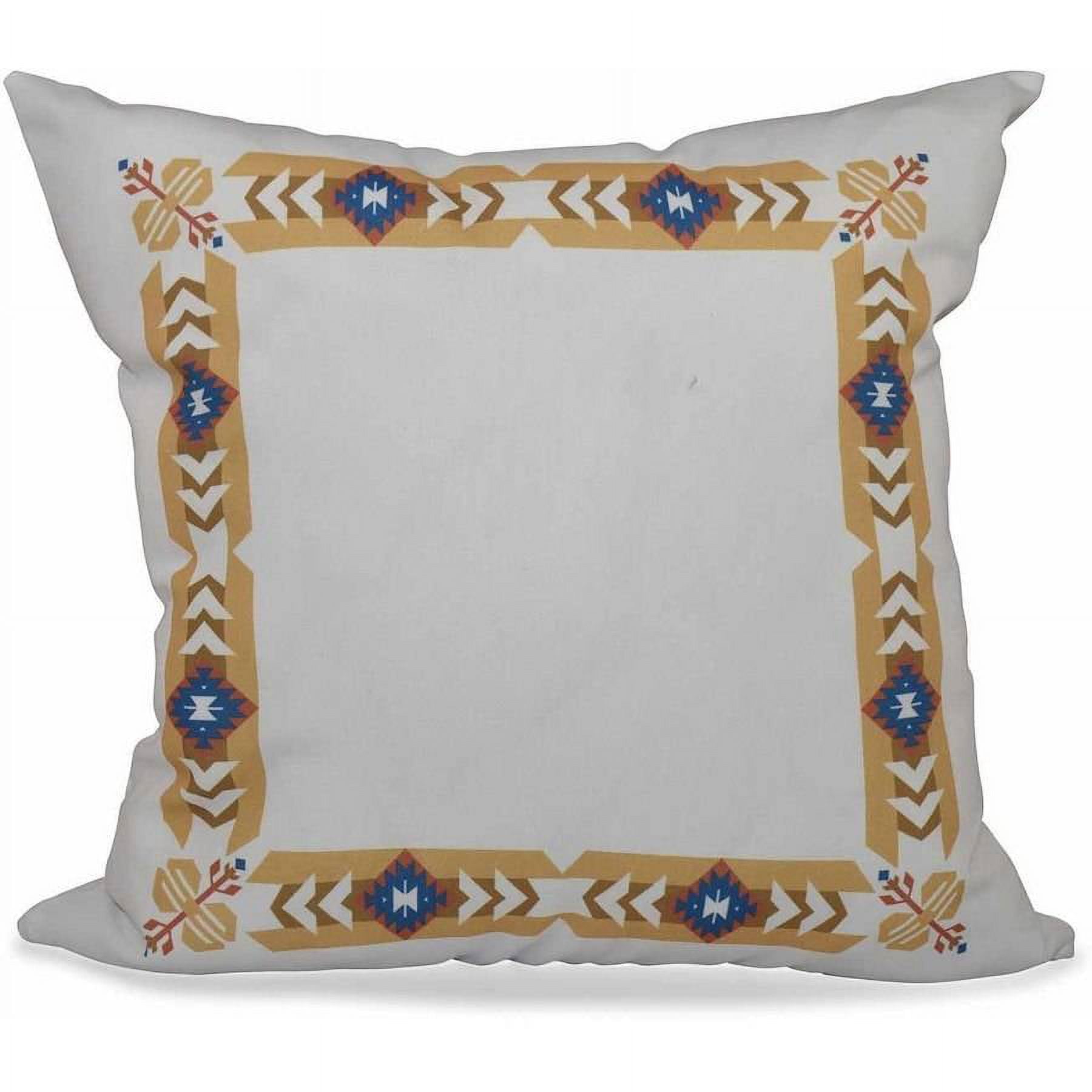 Simply Daisy 16" x 16" Jodhpur Border Geometric Print Pillow