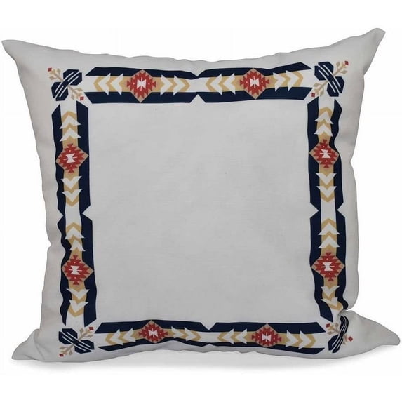 Simply Daisy 16" x 16" Jodhpur Border Geometric Print Pillow