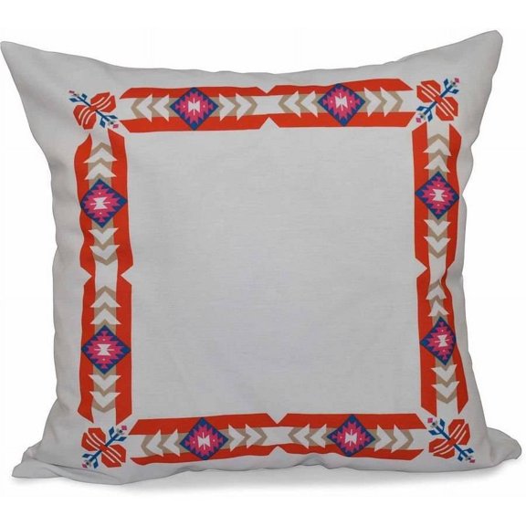 Simply Daisy 16" x 16" Jodhpur Border Geometric Print Pillow
