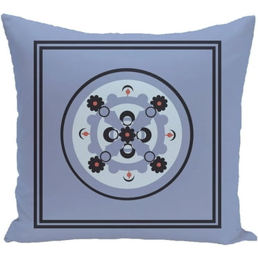 Simply Daisy 16" x 16" Kaleidoscope Geometric Outdoor Pillow, Light Blue (1 count)