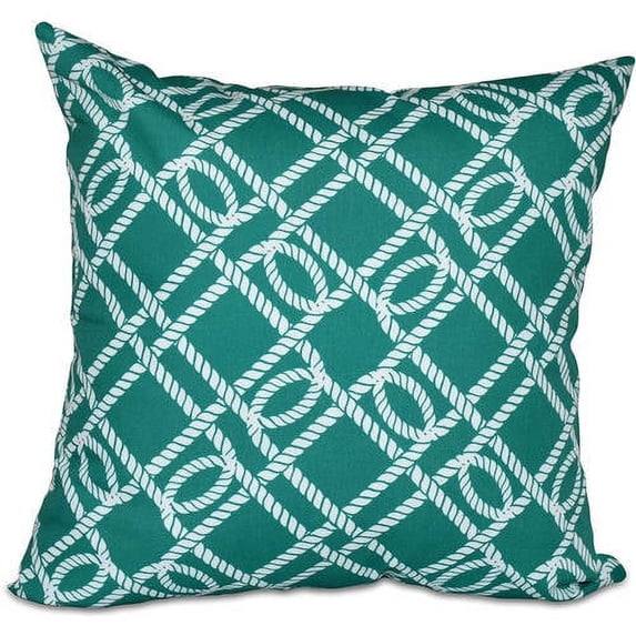 Simply Daisy 16" x 16" Know the Ropes Geometric Print Outdoor Pillow