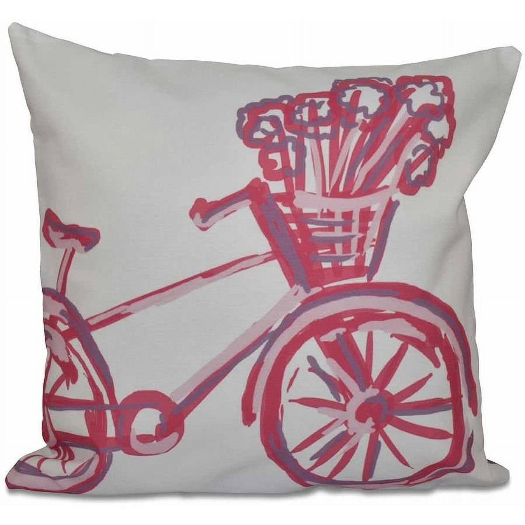 Simply Daisy 16" x 16" La Bicicleta Geometric Print Pillow