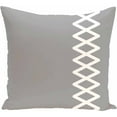 thumbnail image 1 of Simply Daisy 16" x 16" Lace Up Geometric Print Pillow, Grey, 1 of 2