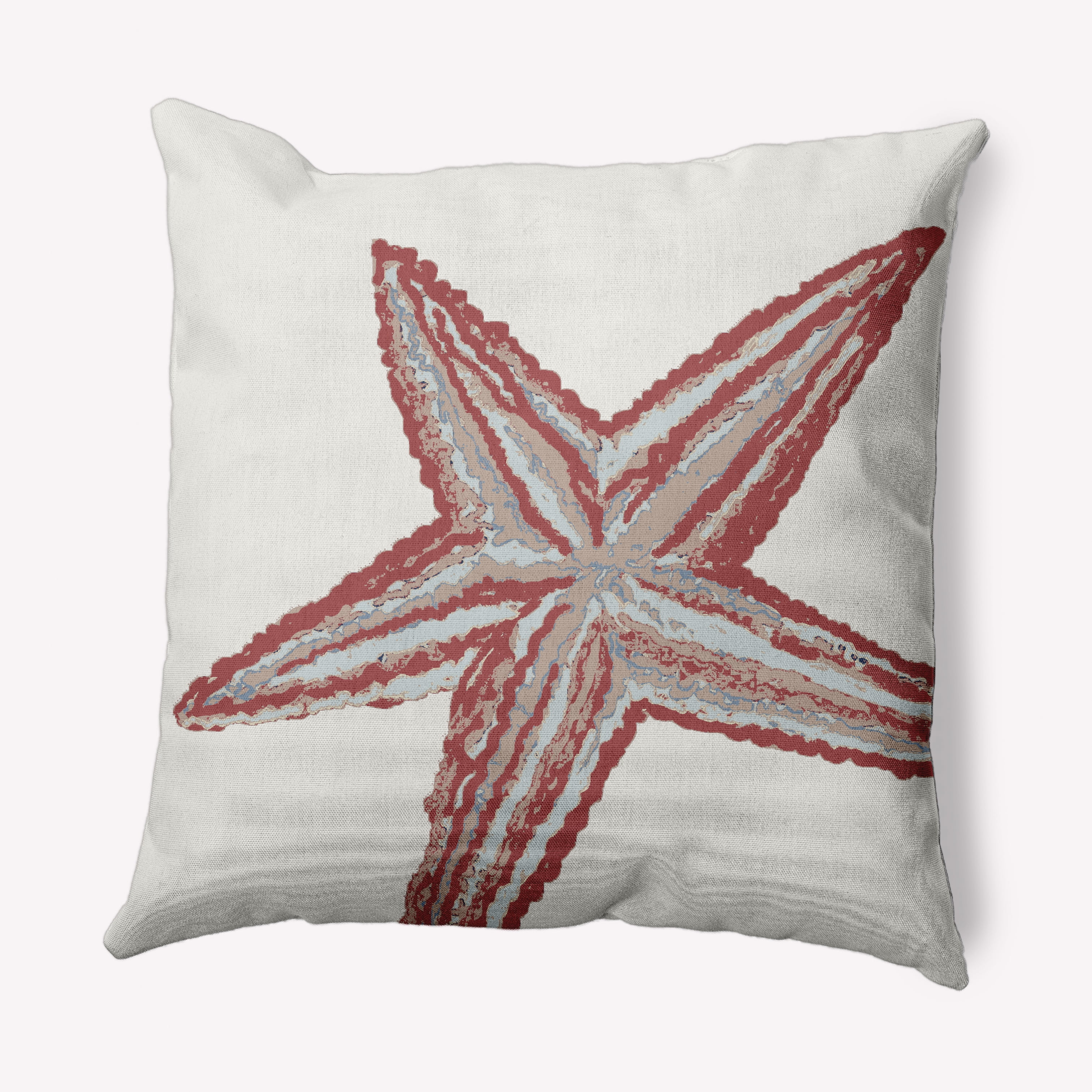 Simply Daisy 16" x 16" Large Starfish Nautical Decorative Indoor Pillow