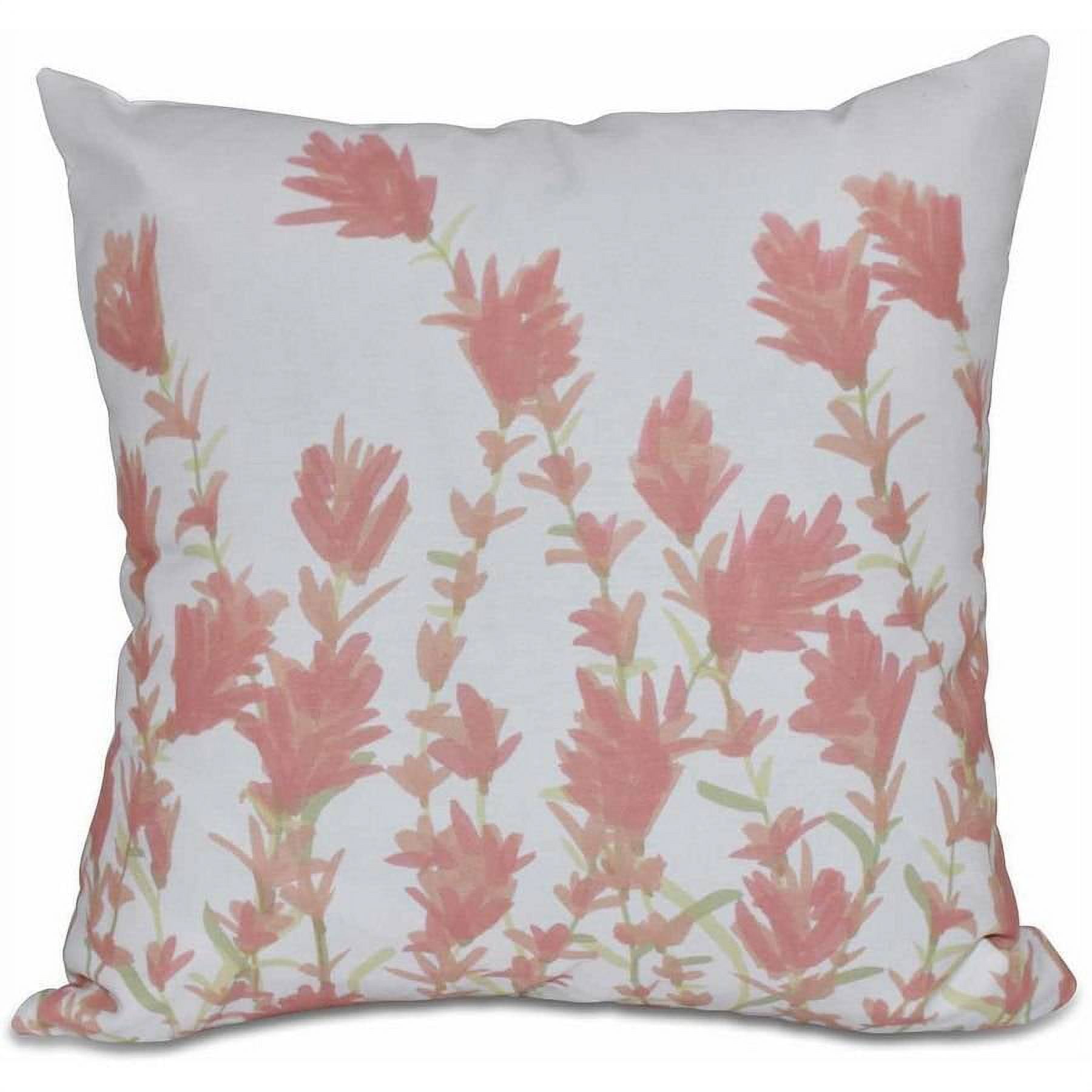 Simply Daisy 16" x 16" Lavender Floral Print Pillow, Coral