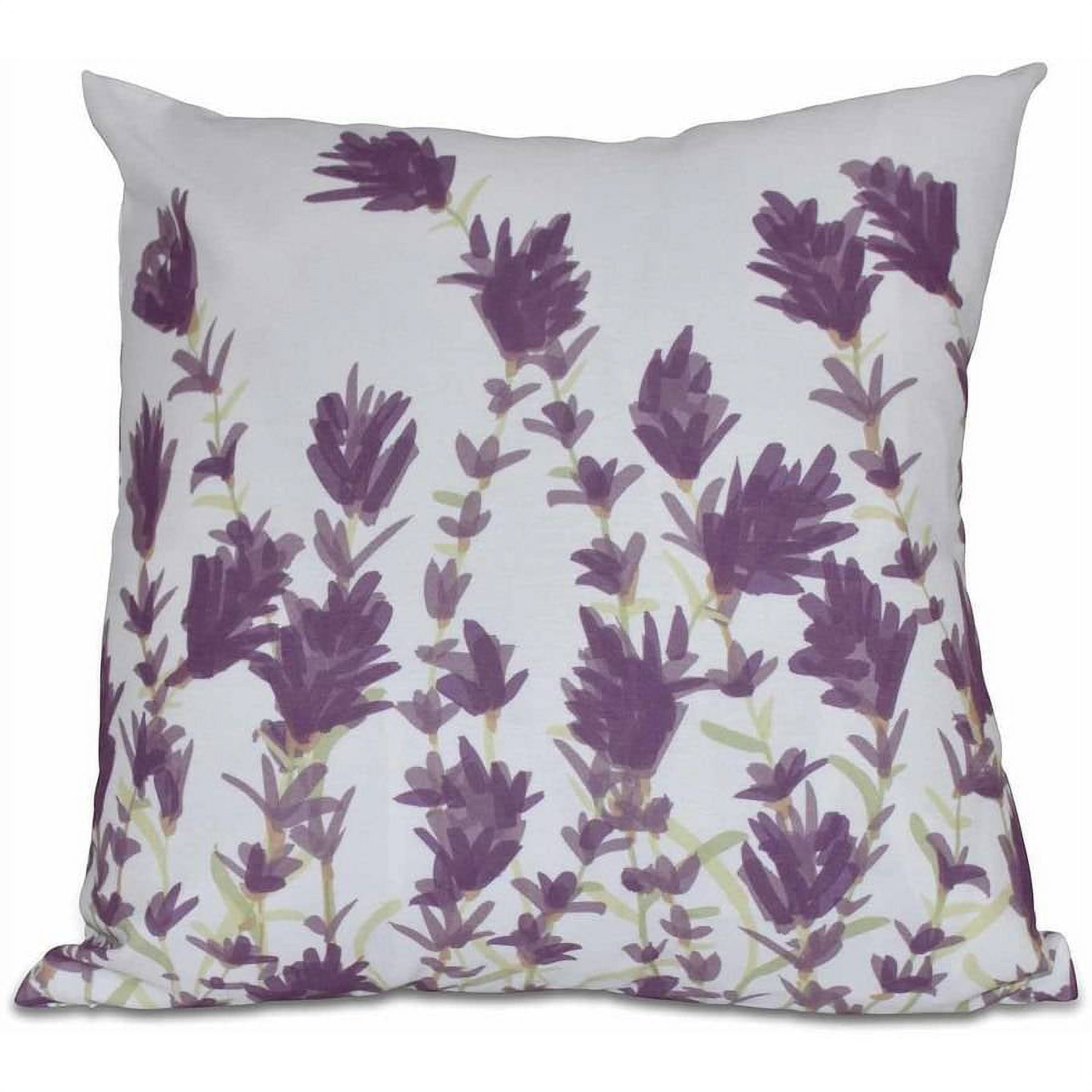 Simply Daisy 16" x 16" Lavender Floral Print Pillow, Purple