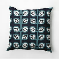 Simply Daisy 16" x 16" Leaf Tree Geometric Pillow, Navy|Blue (1 count)