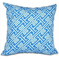 Simply Daisy 16" x 16" Leeward Key Geometric Print Pillow, Blue