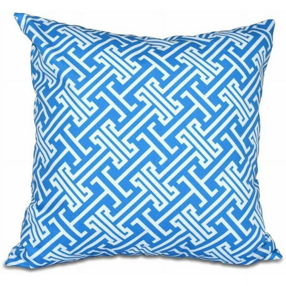 Simply Daisy 16" x 16" Leeward Key Geometric Print Pillow, Blue