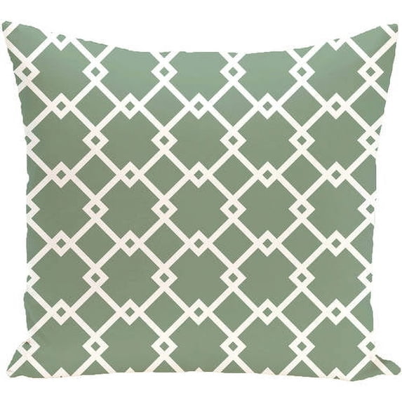 Simply Daisy 16" x 16" Link Lock Geometric Print Outdoor Pillow