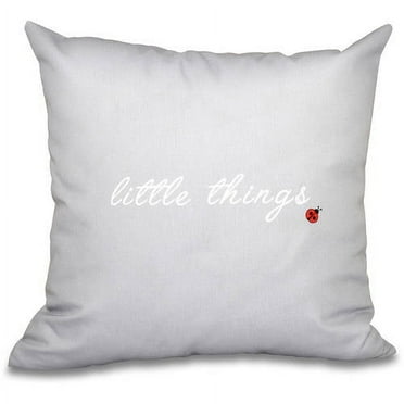 Simply Daisy 16" x 16" Little Things Polyester Indoor/Outdoor Pillow, Grey (1 count)