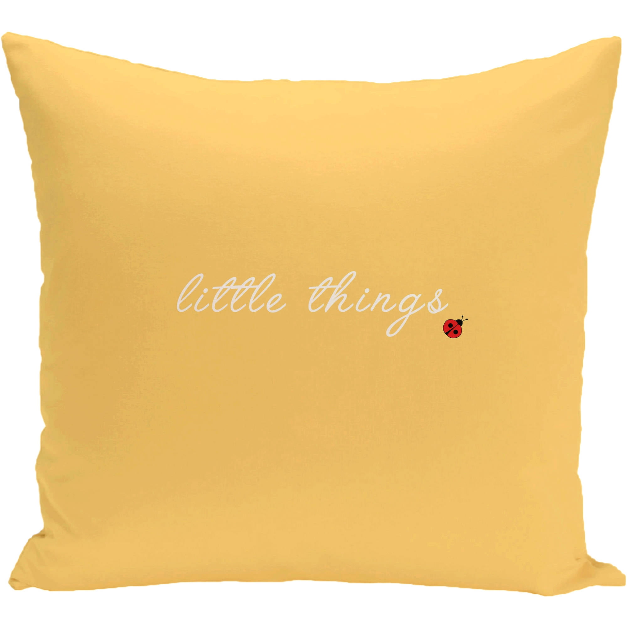 Simply Daisy 16" x 16" Little Things Word Print Pillow